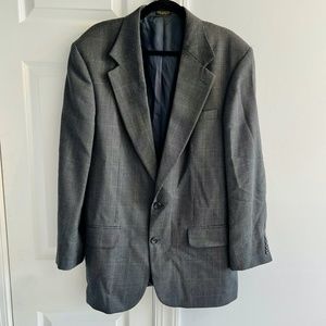 Vintage Oscar De La Renta Houndstooth Wool Blazer 40L